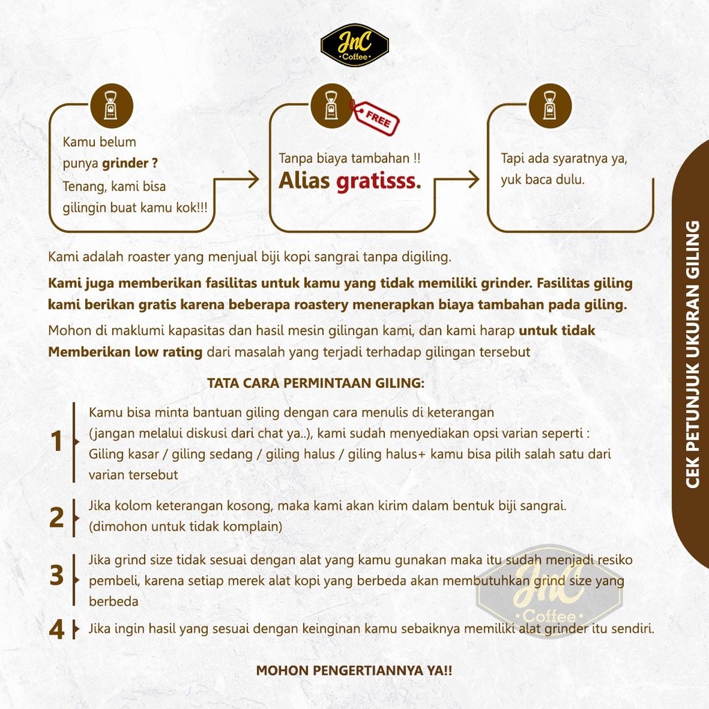 

JAMIN MURAH !!!Biji Kopi Bubuk Robusta Lampung JnC Coffee 500gr 500 gr(BISA LANGSUNG ORDER)