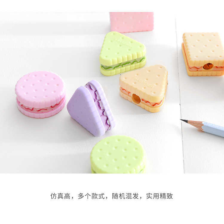 

1 Piece Cute Kawaii Cookie Pencil Sharpener Biscuit School Office Supply Creative Stationery Ellen Brook Lovely Dessert
