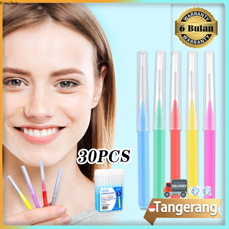 30pcs Sikat Sela Behel Gigi Sikat Gigi Behel Ortho Sikat Gigi Khusus Behel Sikat Gigi Untuk Gigi Beh