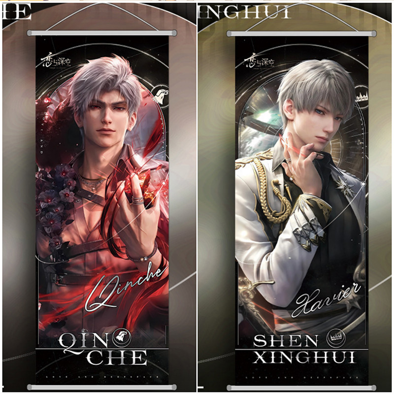 

Love and Deepspace Scroll Canvas Wall Hanging Painting Home Decor Anime Xavier Zayne Rafayel ralayo Sylus Poster Wall Art Room