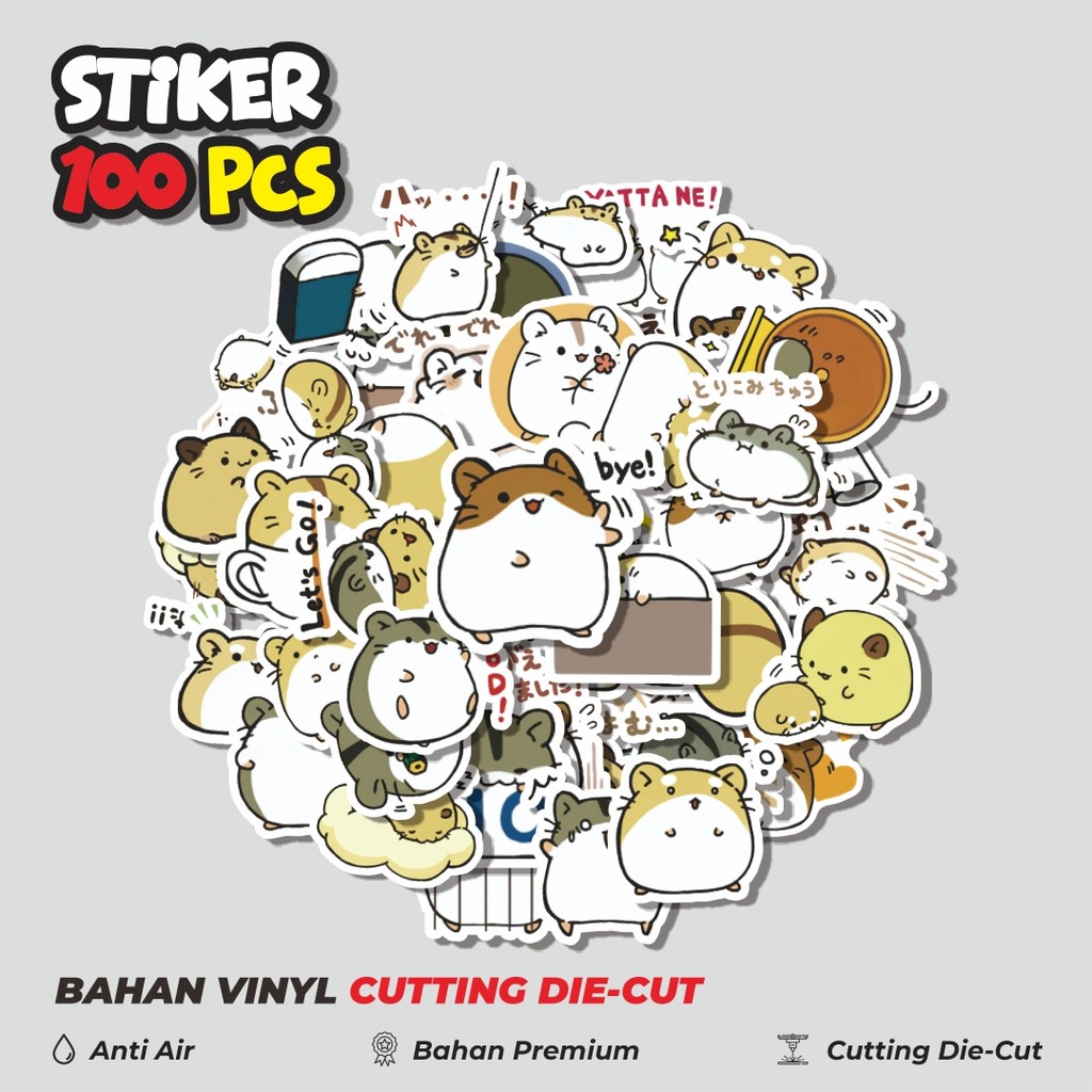 

Terbaru! 50 pcs Stiker Hewan Hamster v1 Dekorasi Lucu Kreatif untuk Notebook, Skateboard, HP