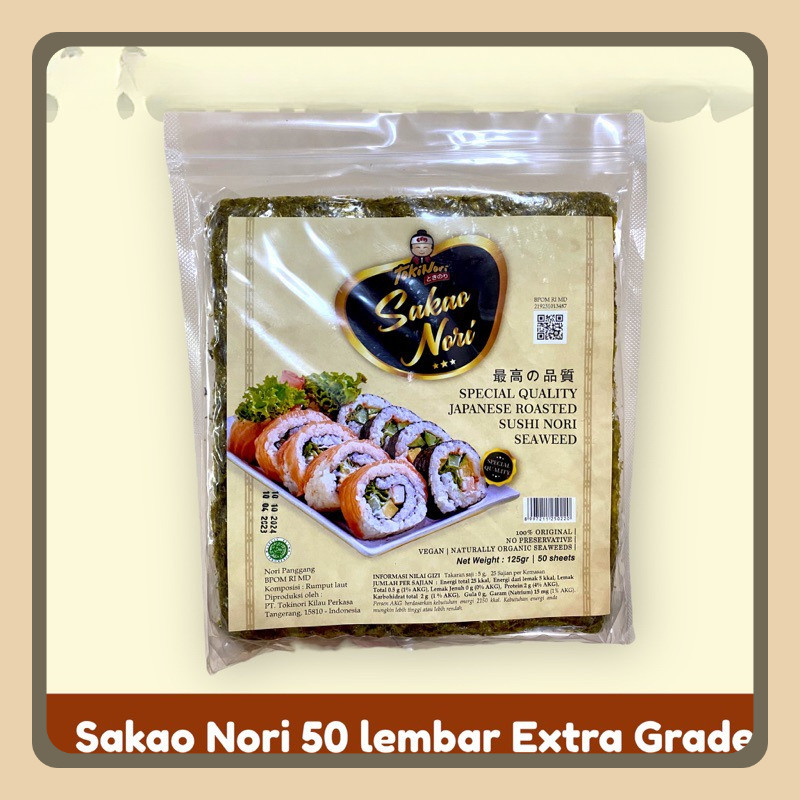 

Sakao Sushi Nori Extra Grade 50 lembar