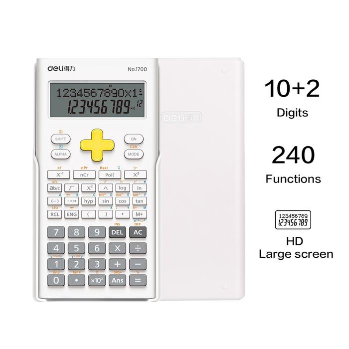 

Deli Calculator Scientific Kalkulator 24 Fungsi Kalkulasi 3 Warna - Putih