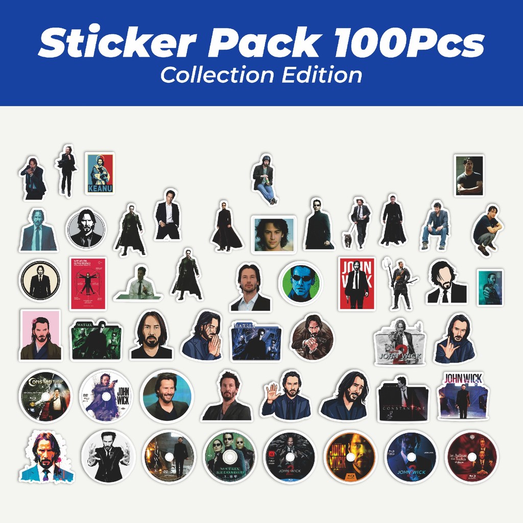 

Hot Stiker Keanu Reeves Series Lucu Anti Air Stikers Berperekat Waterproof Sticker Decal Buat Motor Helm Buku Journal Koper Casing HP Laptop Botol Minum