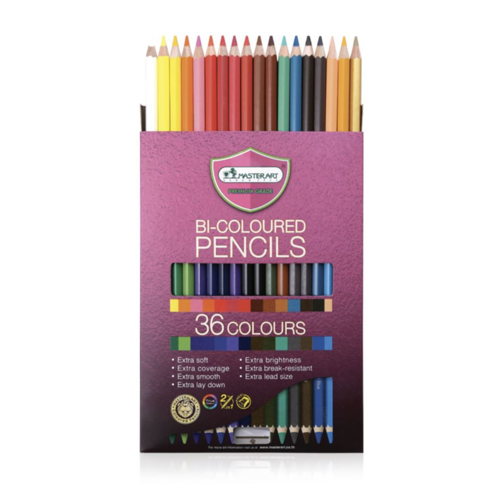 

COD [Master Art] Pensil Warna (Colour Pencil) Profesional Bi-Coloured 36 Colours