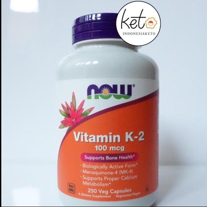

Now Vitamin K-2 100mcg, 250 Veg Capsules ORI 100% USA