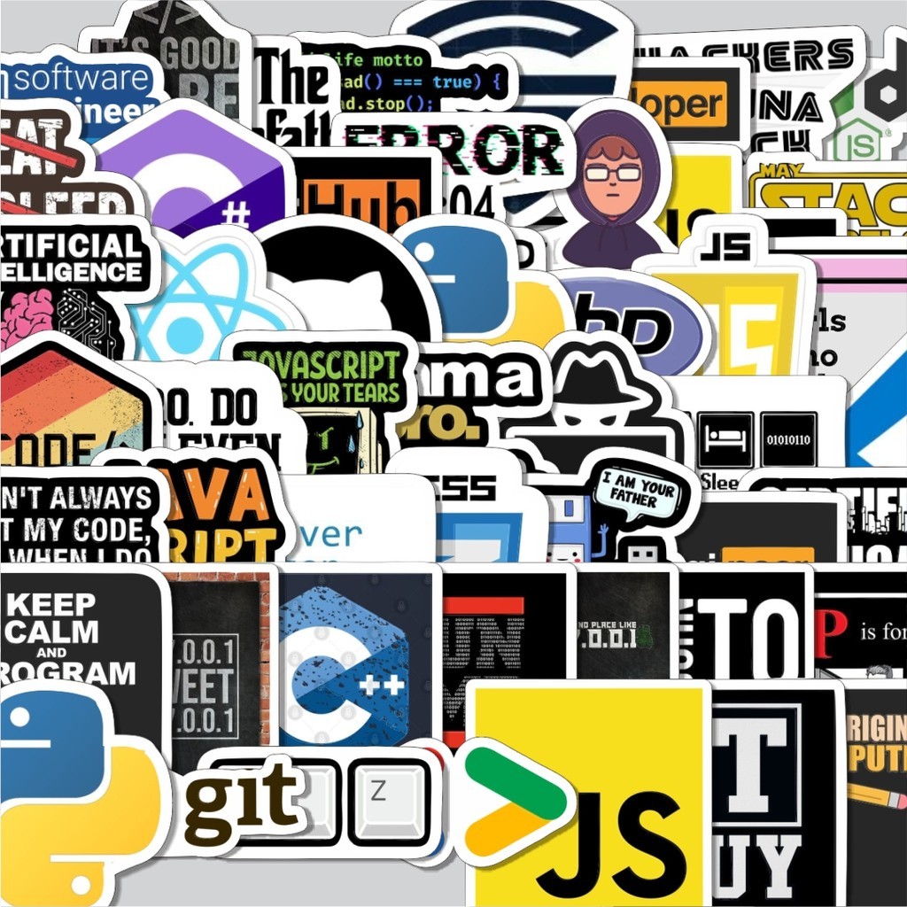 

Stiker Cutting Pack Stiker Programmer Slang Isi 100Pcs Series Aesthetic Lucu Keren Untuk Koper Bahan Vynil