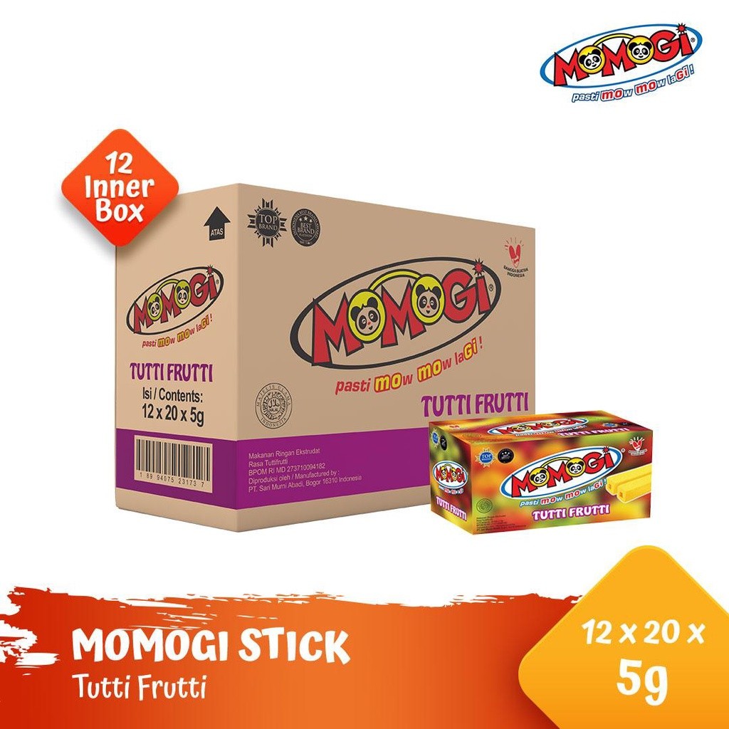 

Momogi Stick Tutti Frutti 4.5gr (1 Karton @ 12 Box)