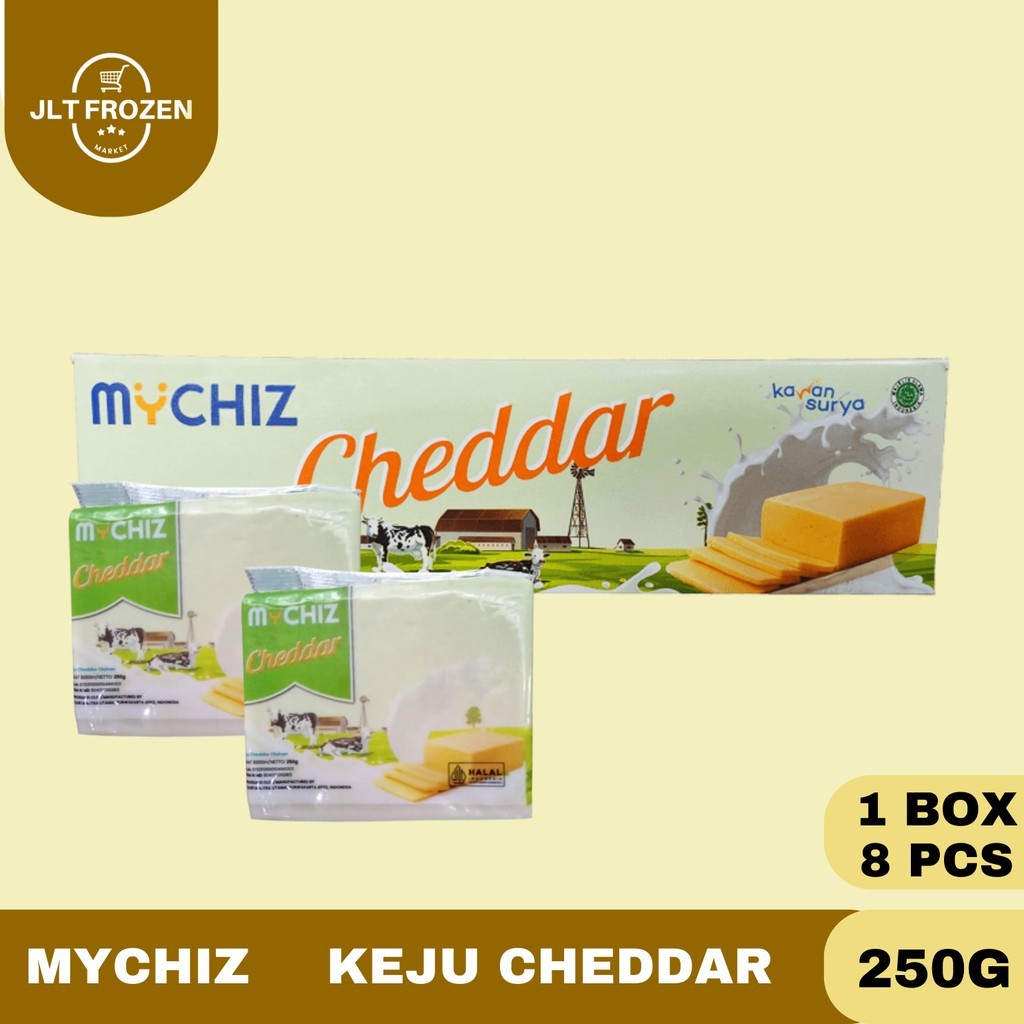 

Mychiz Cheddar Cheese / Keju Cheddar Olahan / Keju Cheddar [ 250g/8 Pcs] 2 KG