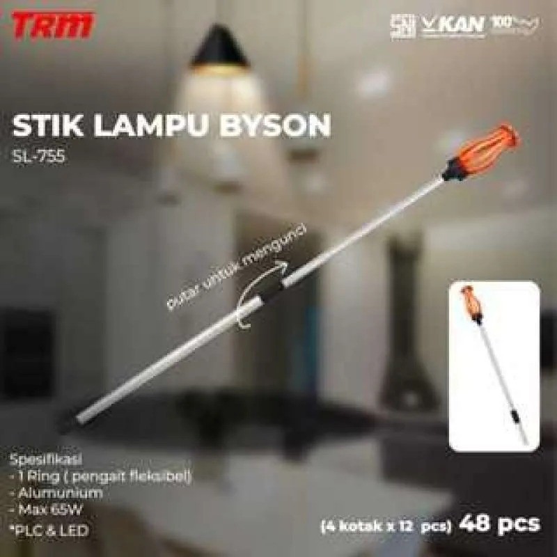 TONGKAT STIK LAMPU TRM BYSON SL-755 | Stik Galah Bohlam Lampu TRM Byson SL-755 Panjang 2 meter