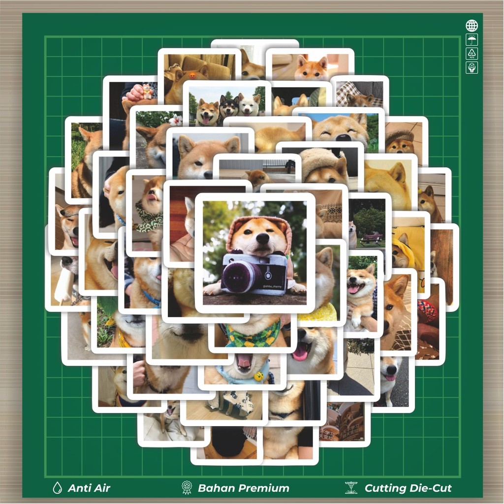 

HOT 50 PCS STIKER Stiker Ekspresi Wajah Corgi Shiba Inu Dekorasi Lucu Kreatif untuk Notebook, Skateboard, HP