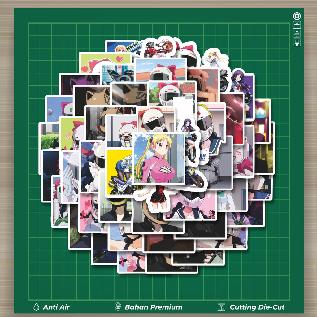 

HOT 50 PCS STIKER Stiker Anime Bakuon!! Stiker Fashion Cars Decal Dingin Kartu Album Custom Vinyl Anti Air- Sticker Aesthetic Buku Journal Koper Casing HP Tablet Laptop Helm Motor Botol Minum