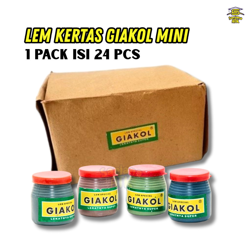 

(1 Pak = 24 pcs) Lem Kertas / Lem Colek / Lem Murah / Lem GIAKOL Kecil