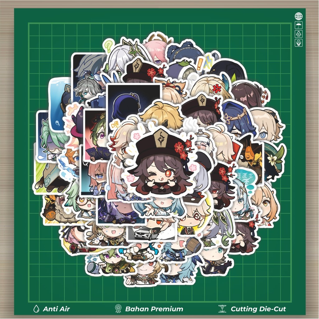 

HOT 50 PCS STIKER Stiker Anime Genshin Impact Stiker Fashion Cars Decal Dingin Kartu Album Custom Vinyl Anti Air- Sticker Aesthetic Buku Journal Koper Casing HP Tablet Laptop Helm Motor Botol Minum