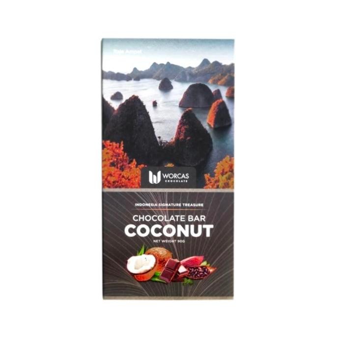 

Worcas chocolate bar coconut 90gr