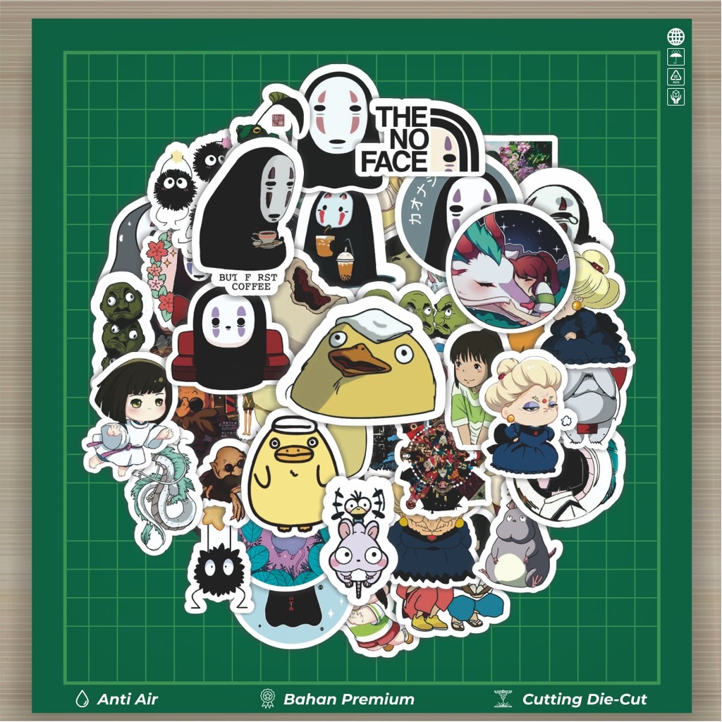 

HOT 50 PCS STIKER Stiker Anime Ghibli Hayao Miyazakui V5 Stiker Fashion Cars Decal Dingin Kartu Album Custom Vinyl Anti Air- Sticker Aesthetic Buku Journal Koper Casing HP Tablet Laptop Helm Motor Botol Minum