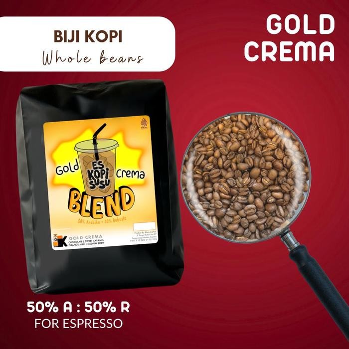 

Kopi Gold Crema Espresso Blend 1kg untuk kopi susu - Bean, 200g