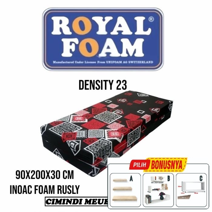kasur busa royal foam 90x200x30 cm garansi 15 tahun