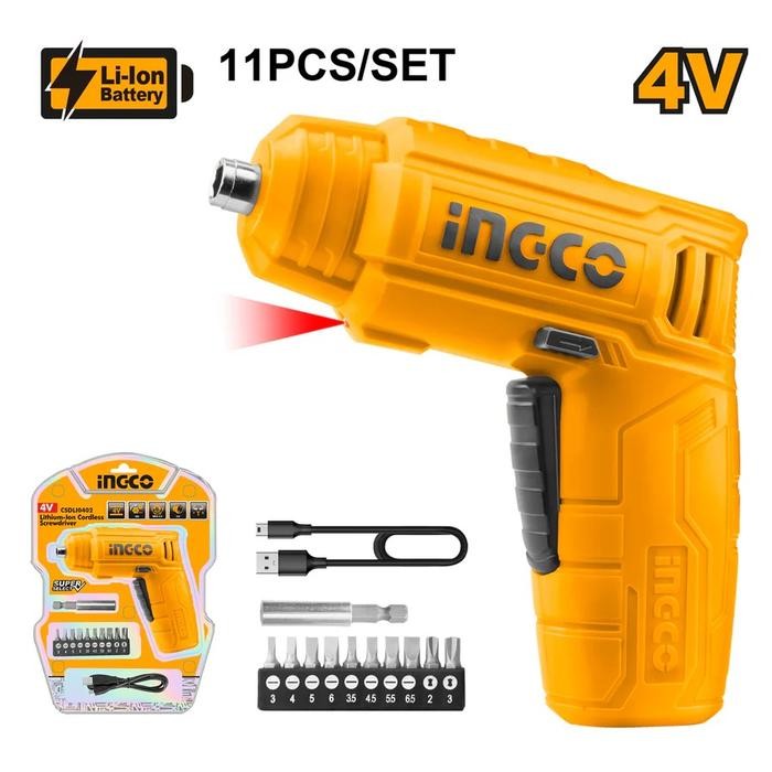 MESIN OBENG CORDLESS INGCO ECO 4V 14" 180MIN CSDLI0402 Cordless Screwdriver
