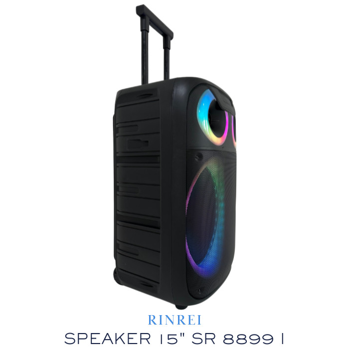Speaker Portable Bluetooth Mic Wireless 15 Inch Rinrei SR 8899i (K)