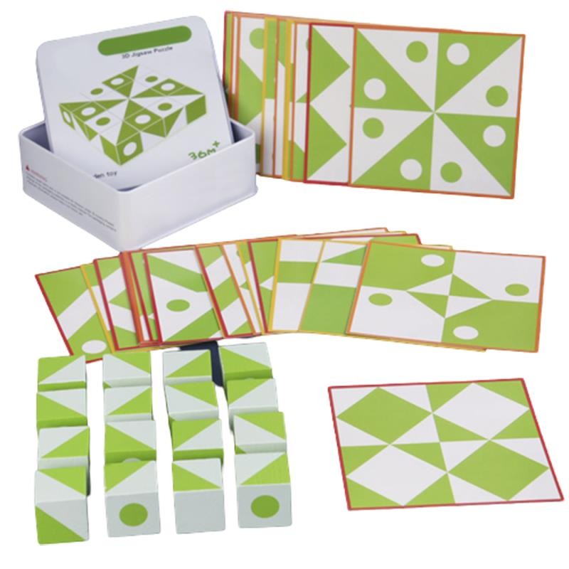 3D Puzzle Wooden Space Thinking Imagination Logic Games Spell Word Toy Children's Math Educational T