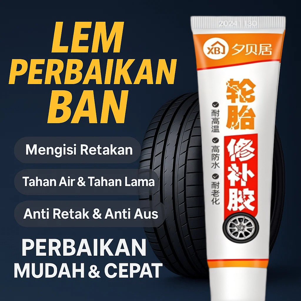 

⚡COD/Kirim Dalam 24 Jam⚡Lem Tambal Ban Anti Bocor/Lem Perbaikan Retakan Ban, Dengan Formula Karet Hitam/Lem Perbaikan Ban/Solusi Darurat Untuk Ban Kempes - Tahan Lama Dan Kuat