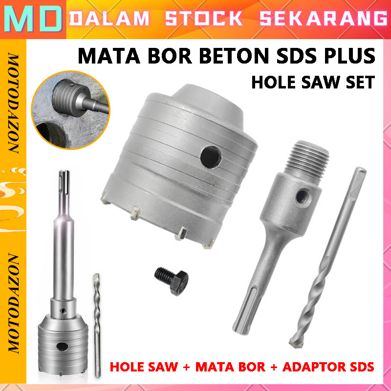 【Stok Tersedia】Mata Bor Hole Saw Pelubang Beton Tembok/Mata Bor Hole Saw Set/SDS Plus Mata Bor Bobok