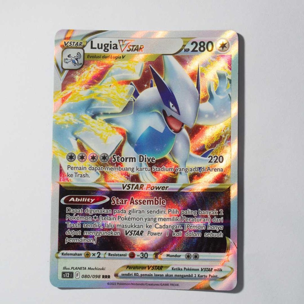 Lugia VSTAR RRR 080/098 S12 Pemicu Paradigma Kartu Pokemon TCG Original Indonesia