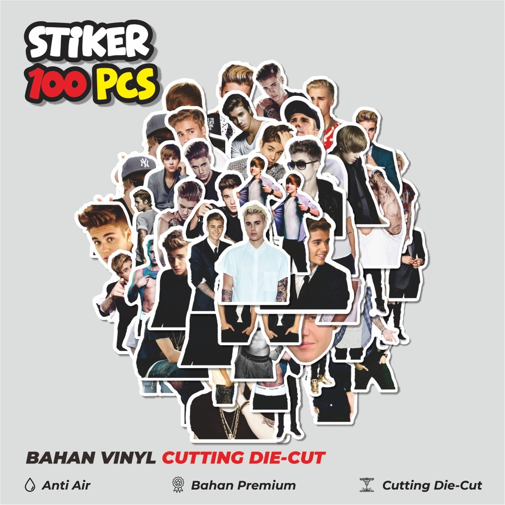 

Terbaru! 50 pcs Stiker Justin Bieber Dekorasi Lucu Kreatif untuk Notebook, Skateboard, HP