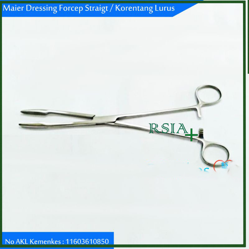 Korentang Lurus Gross Maier Dressing Forcep Straigt RSIA