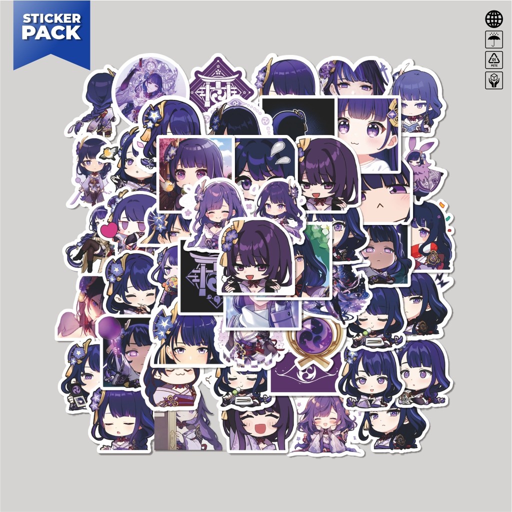 

[100PCS]Stiker Pack Stiker Genshin Impact Raiden Shogun 1 Aesthetic Vinyl Anti Air Dekorasi Sticker Laptop Buku Journal Koper Helm Casing HP Gitar Helm Skateboard