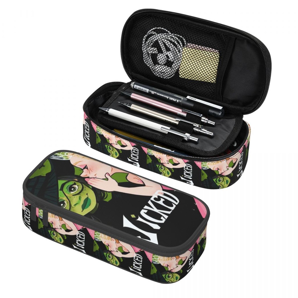 

Custom W-Wickeds Cartoon Printed Korean Pencil Case Boys Girls Large Capacity Musical Movie Pencil Pouch Students Stationery