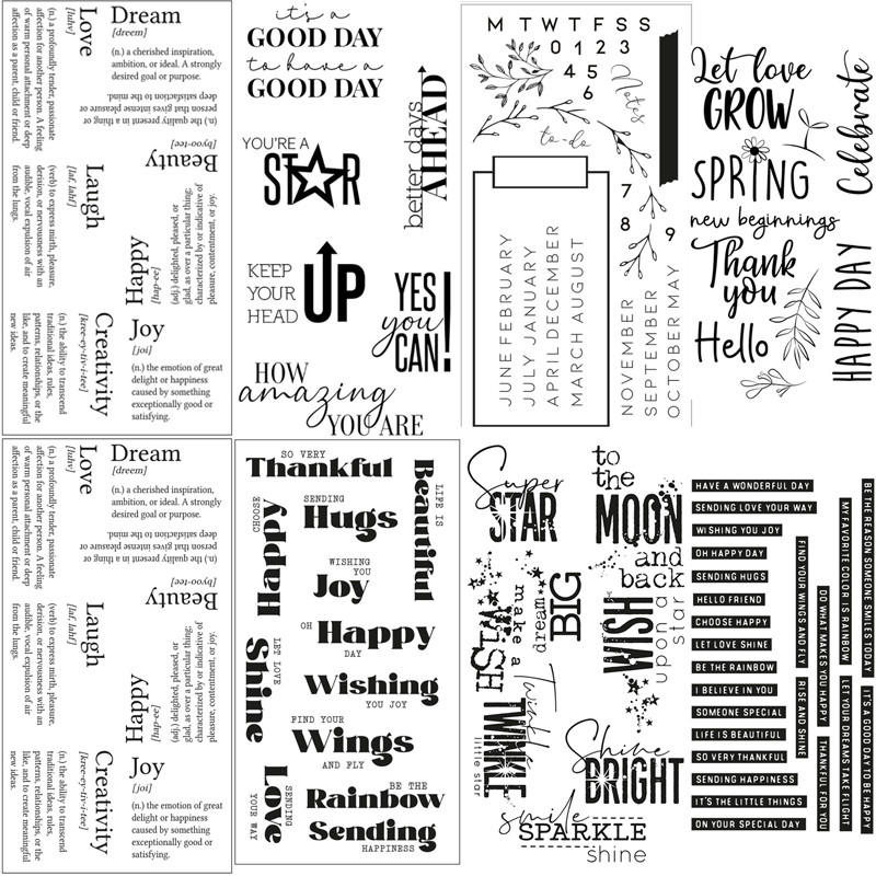 

Good Vibes Diamond Sentiments Transparent Clear Stamp/seal for Diy Scrapbooking/photo Album Decorative Cards Making Paper Craft