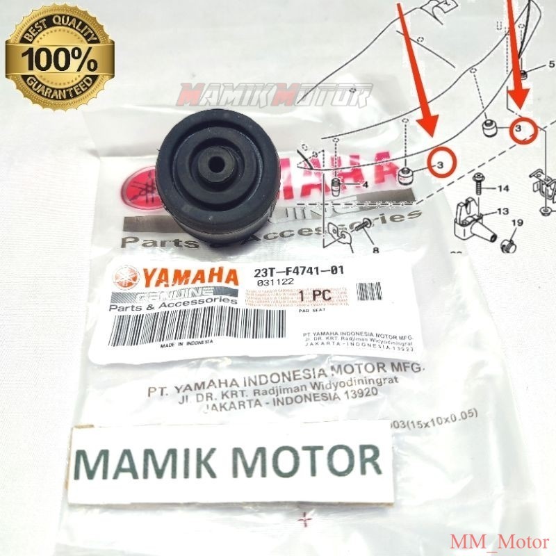 Karet Damper Jok Bantalan Jok Doble Seat F1zr F1z R Fizr Fiz Force 1 Vega 23T-F4741-01 Original Ygp