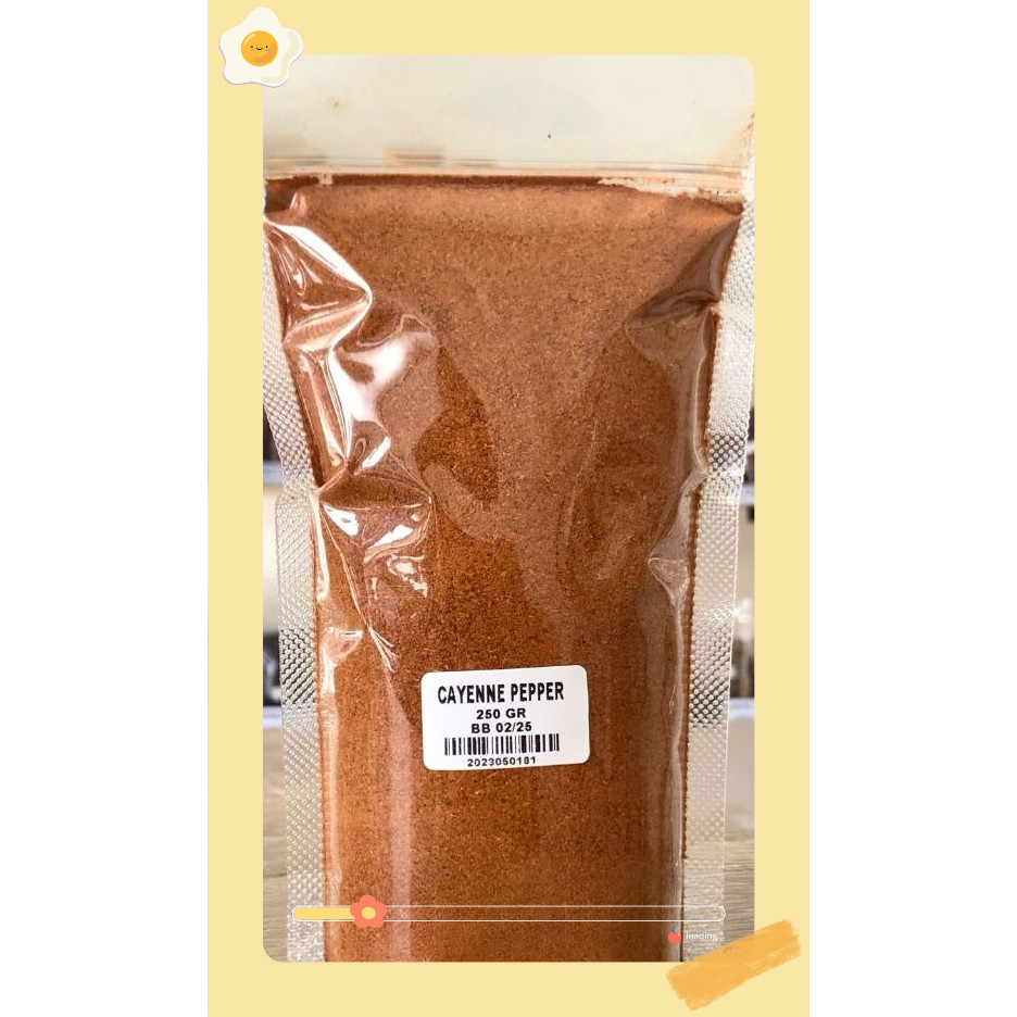 

Bubuk Cayenne 250 gr / Pure Cayenne Pepper Powder 250 gr / Cayenne Ground