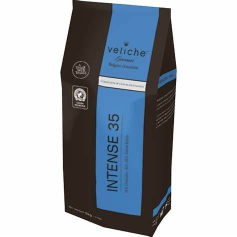 

Milk Couverture Veliche Intense 35% / Belgian Milk Chocolate - REPACK