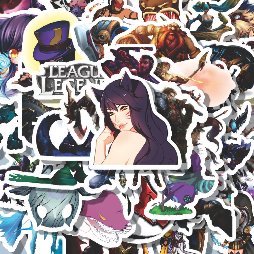 

100PCS Lucu Stiker Kartun League Of Legends Skin 6 Stiker Aesthetic Stiker Anti Air Stikers Berperekat Waterproof sticker decal buat Motor Helm Buku Journal Koper Casing HP Laptop Botol Minum Hadiah anak