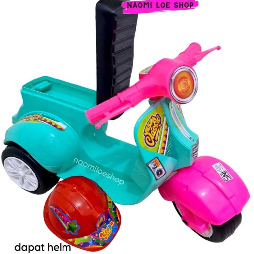 MAINAN VESPA MINI ANAK / VESPA KECIL ANAK / MOBIL DORONG / SEPEDA GOES