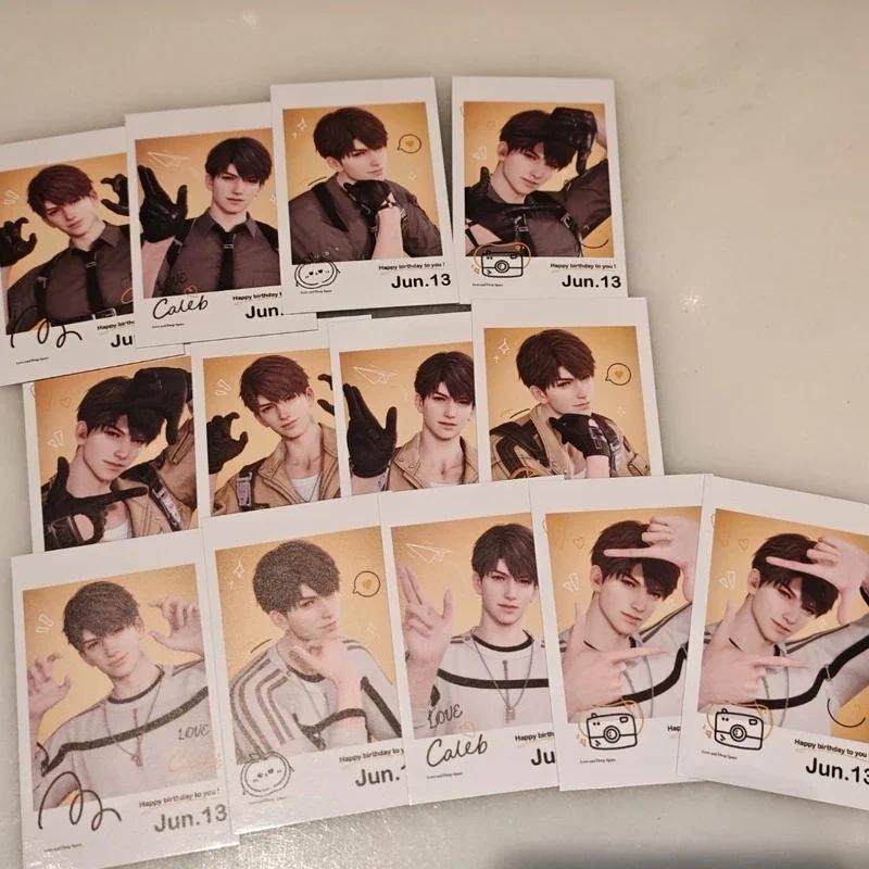 

New 12Pcs/Set 2025 Love and Deepspace Anime Card Caleb Xia YiZhou Cosplay Rounded Corners LOMO Card Postcard Christmas Gifts