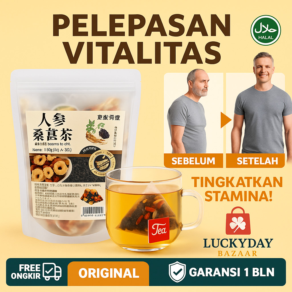

【Antiinflamasi Alami】Teh Herbal Ginseng Dan Goji Berry 5g*30 /bungkus Teh Kesehatan/dengan Mulberry Dan Goji Berry Teh Celup/Teh Goji Berry/Teh Herbal Pemulihan/Teh Peningkatan Vitalitas/Minuman Kesehatan Teabags