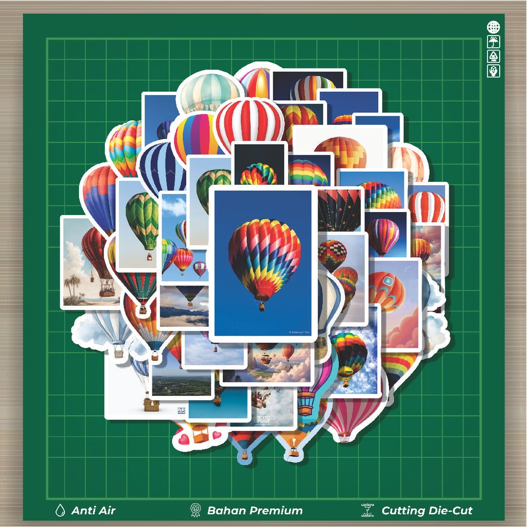 

HOT 50 PCS STIKER Stiker Ballon Udara Series Stiker Fashion Cars Decal Dingin Kartu Album Custom Vinyl Anti Air- Sticker Aesthetic Buku Journal Koper Casing HP Tablet Laptop Helm Motor Botol Minum