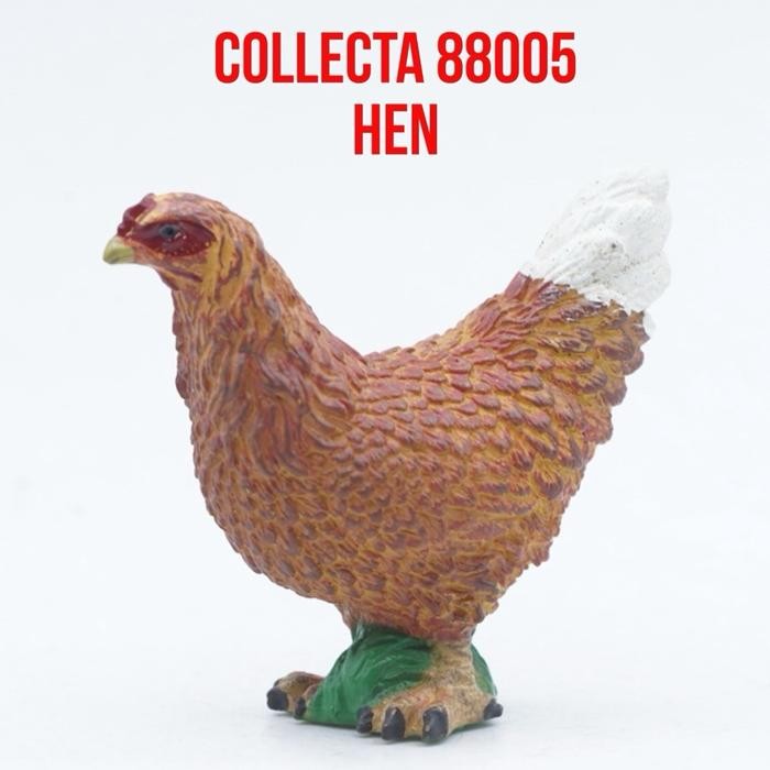 Collecta 88005 Hen Chicken Ayam Betina Gallus gallus domesticus Binatang Figure Pajangan Mainan Figu