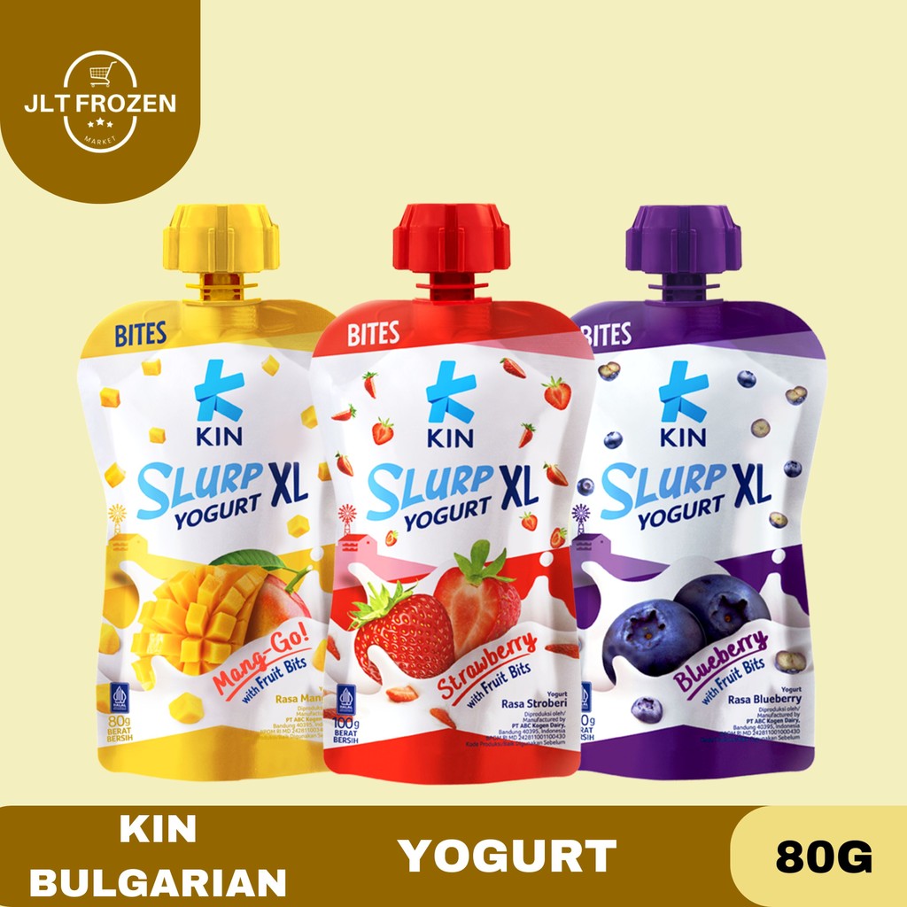 

Kin Bulgarian Yogurt Slurp Xtra Lezat / Yogurt Rasa Mangga / Strawberry / Blueberry 80g