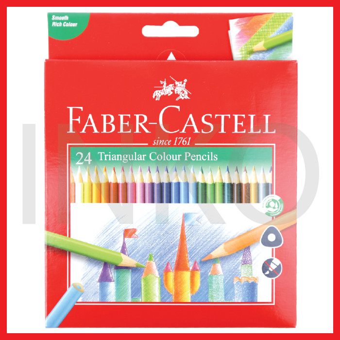 

COD FABER CASTELL TRIANGULAR COLOUR PENCILS 24L