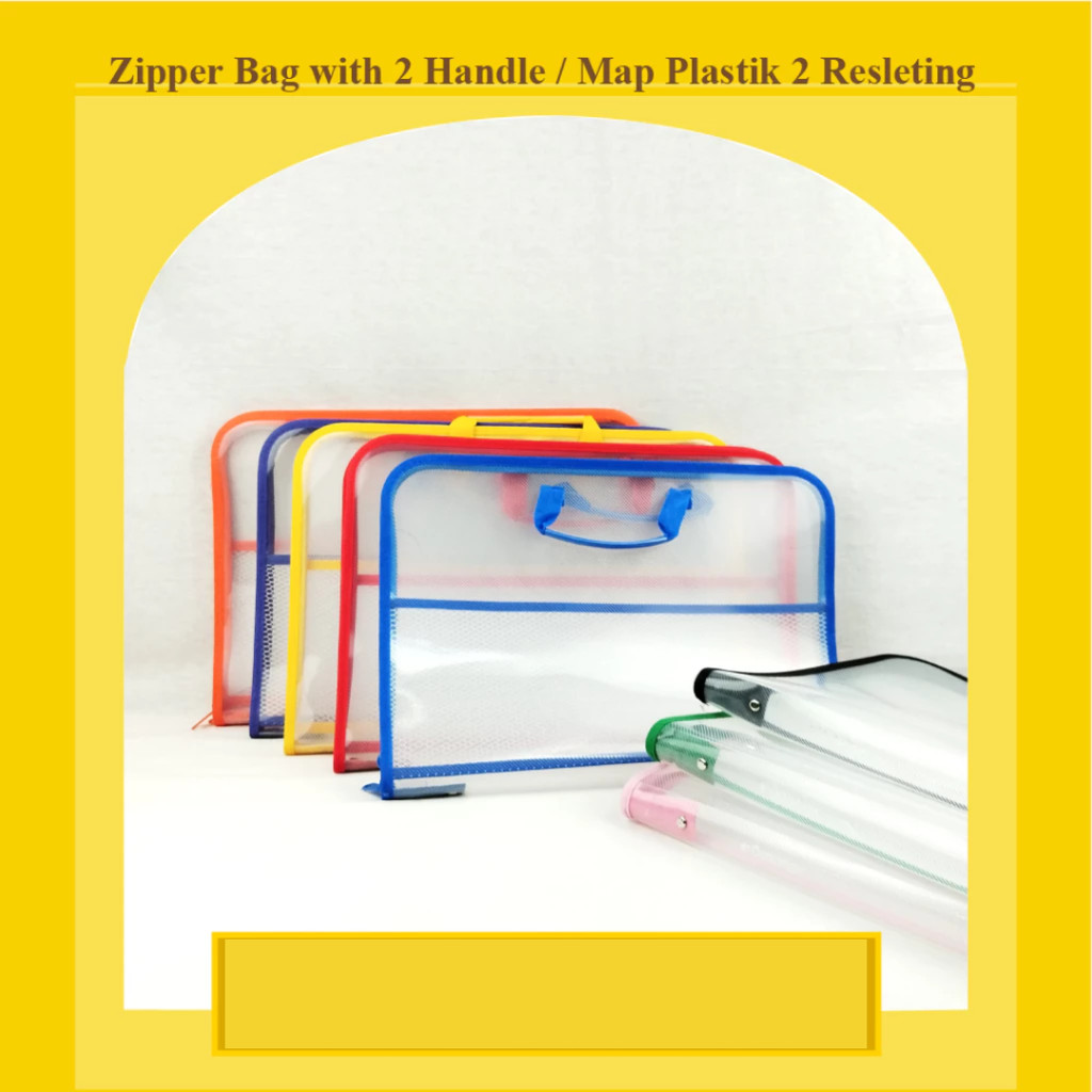 

Map Tas 2 Resleting / Zipper Bag with 2 Handle Folio