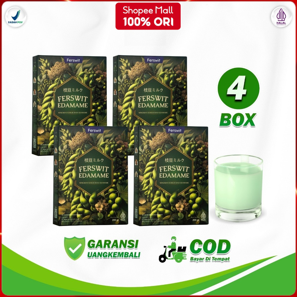 

Keysun Ferswit Susu Edamame Jepang - Baik Untuk Asam Lambung, Gerd & Pencernaan PAKET 4BOX