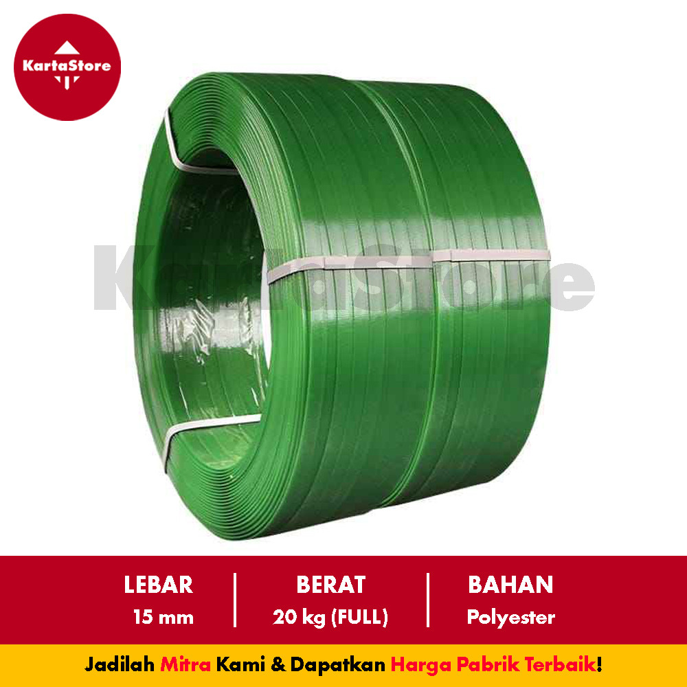 

Tali Strapping Band Polyester PET Hijau 15.5mm x 20 kg / Tali PET Hijau - KartaStore