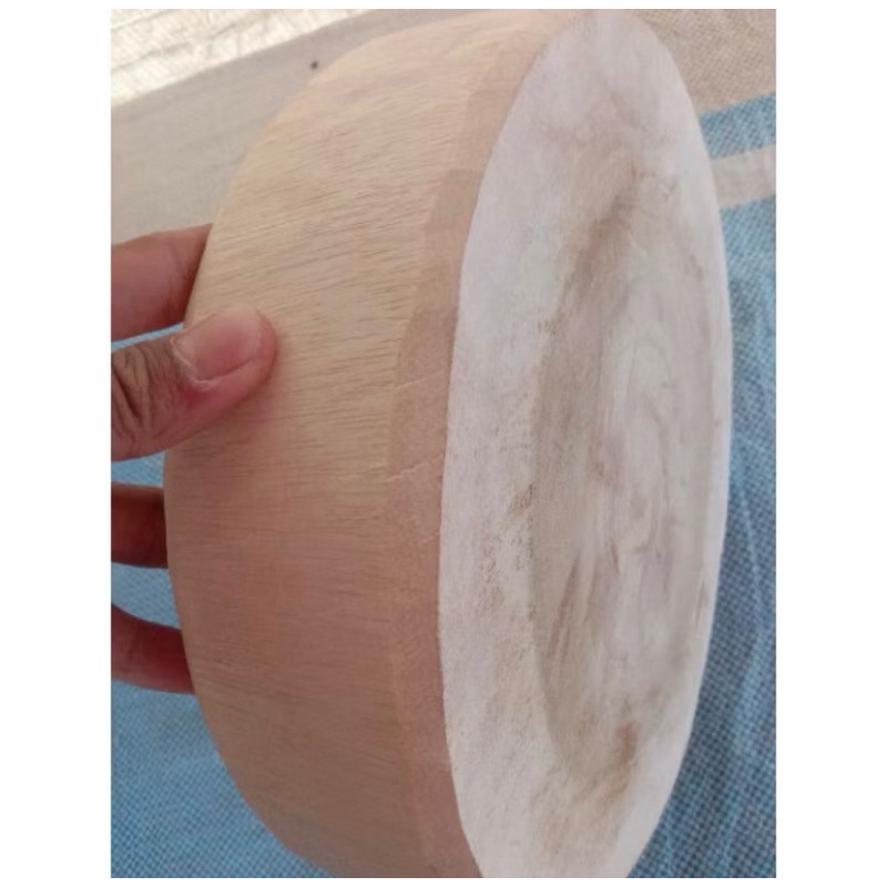 Talenan/tatakan daging kayu bulat 35cm tebal 7cm kayu asem