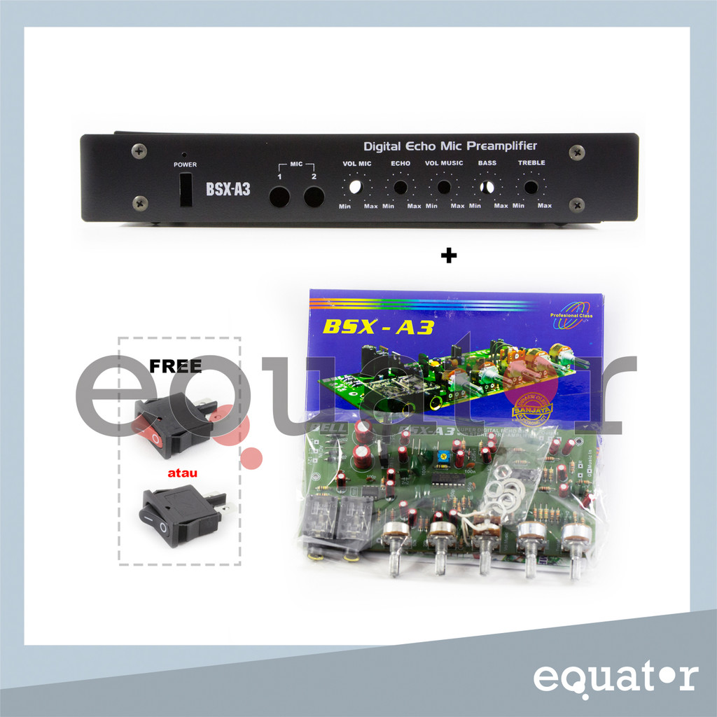 Box / Casing BSX A3 Digital Echo Mic PreAmplifier + KIT BSX A3 BGR BELL