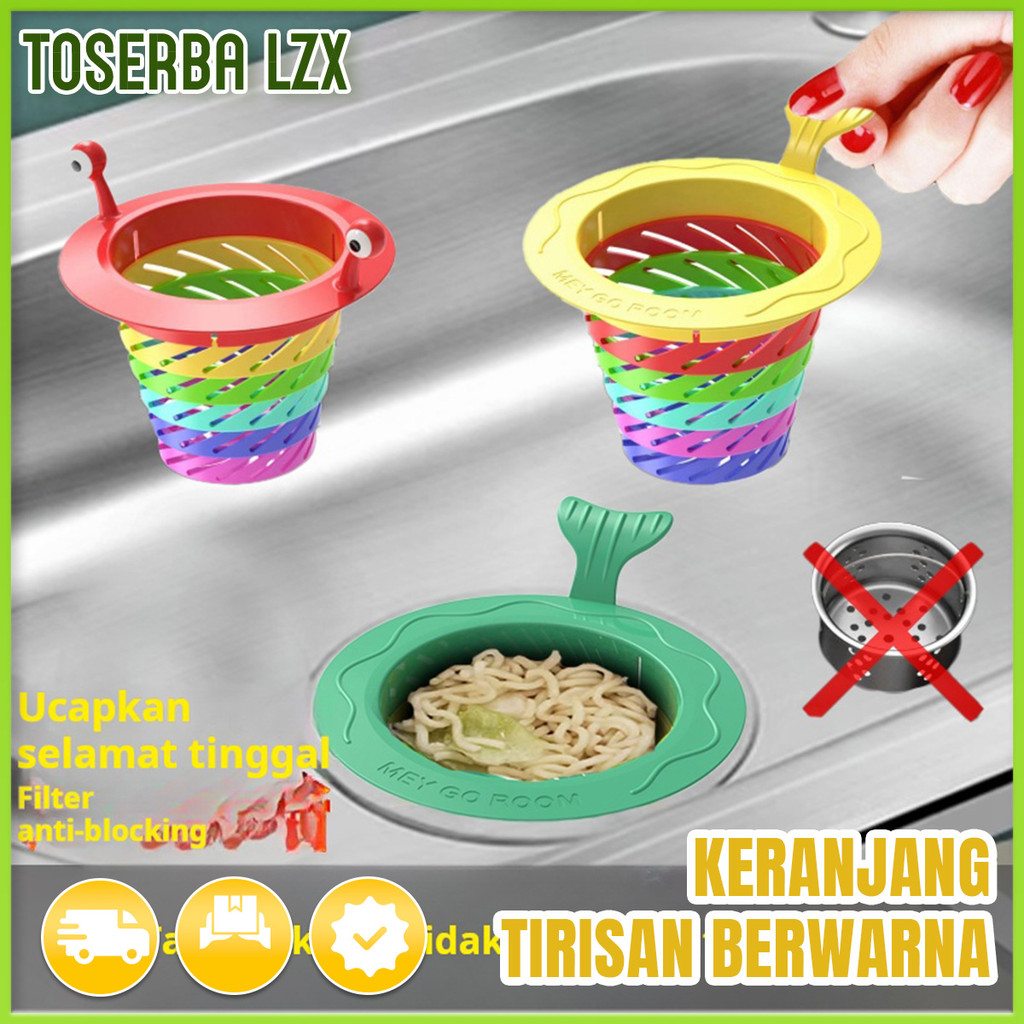 Filter Pelangi Monster Kecil untuk Wastafel Dapur, Filter Sampah Kolam Renang, Wastafel Sayuran, Art